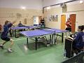 Anthony Gobinet (7) qui d'un top magique remporte son match contre Cindy Gosselin (5)